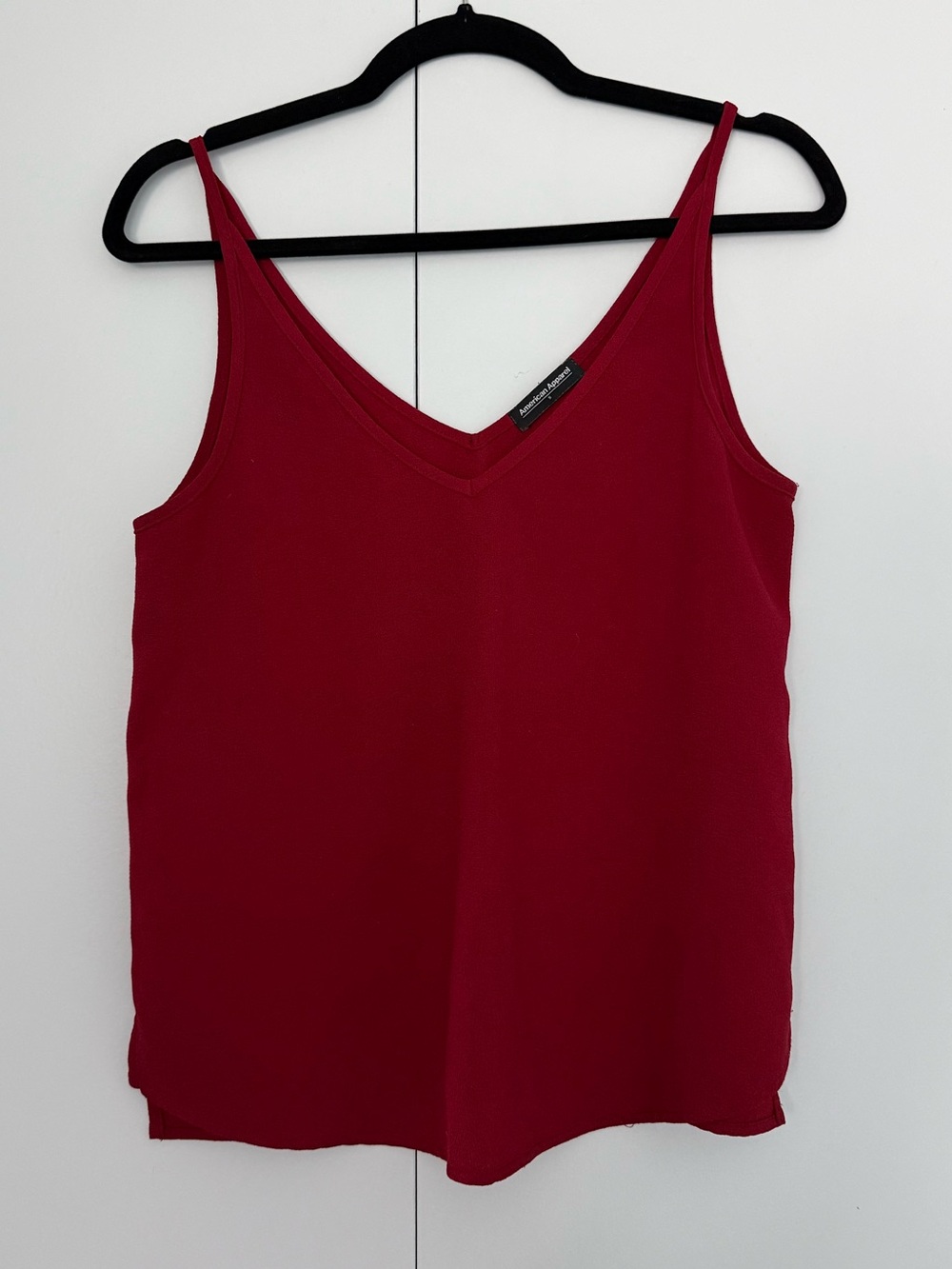 American Apparel Red V-Neck Camisole